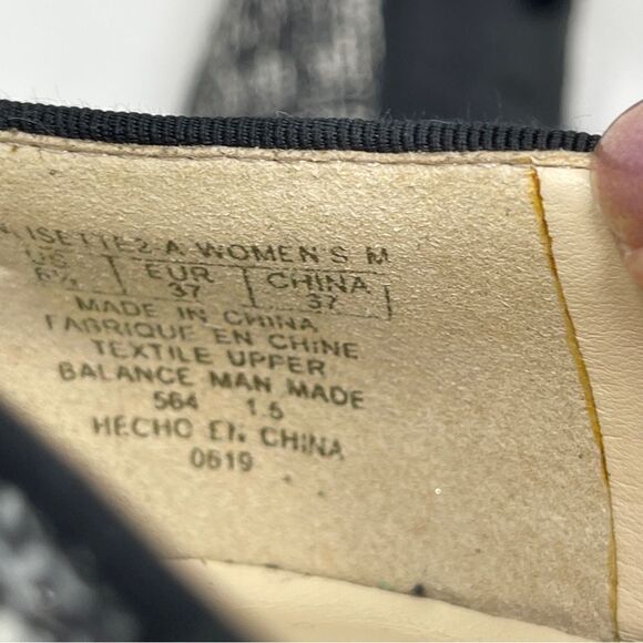 Nine West Loafer Lisette Flats Black White Gold Tweed Women's 6.5 Slip-On - Picture 7 of 9